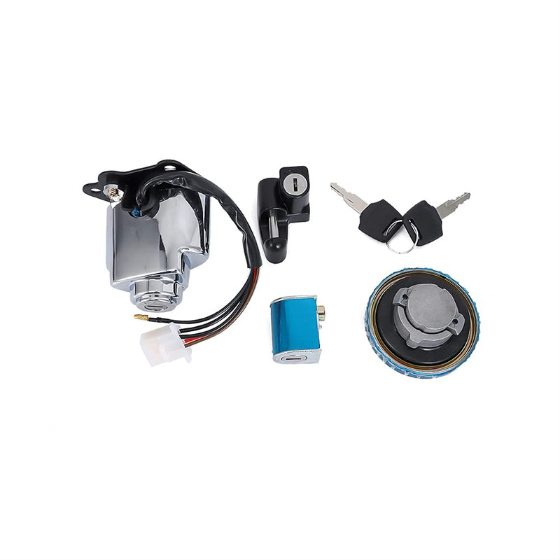  [AUSTRALIA] - Ignition Switch Gas Tank Locking Cap Cover Lock Set w/Key for Honda Shadow Aero 750 VT750CE 2014 Shadow Aero 750 VT750C 2004-2012 Shadow ACE 750 VT750CD Deluxe 1998-2003 Shadow ACE 750 VT750C 97-03