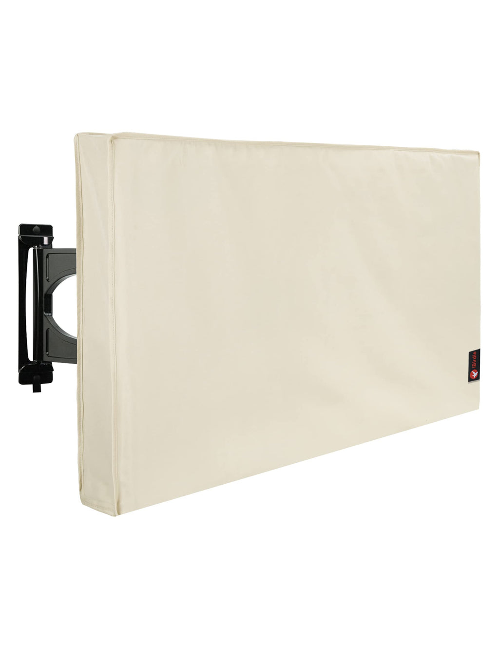 iBirdie Outdoor Waterproof and Weatherproof TV Cover for 60 to 65 inch Outside Flat Screen TV - Beige 600D Thick Fabric TV Screen Protector Size 58''W x 37''H x 5.5''D for 60'' - 65'' LCD LED 60-65 inches