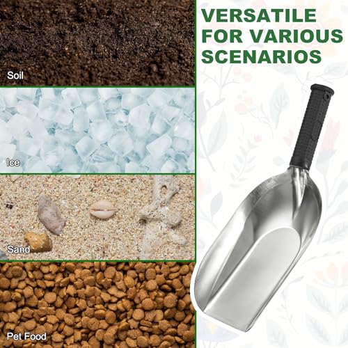 M METERXITY 2-Pack Garden Shovel Trowel Hand Shovels, 28cm/ 11 Inch Stainless Steel Gardening Tools for Digging, Transplanting, Soil Loosening and Planting, Ergonomic Handle