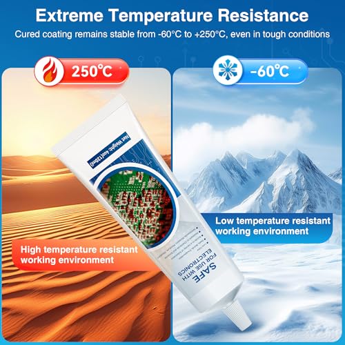 120 ml/4 oz Conformal Coating for Electronics, Waterproof Silicone Conformal Coating, Fast-Dry Clear Insulating Sealant for Circuit Boards, LED Lamps, Appliance Control Boards, RC Electronics