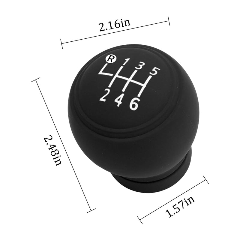 BESULEN Car Gear Shift Knob Cover, Anti-Slip Silicone Vehicle Knob Gear Stick Protector, Automotive Shifter Transmission Protective Cover, Universal Interior Accessories for Most Cars (6-Speed) 6-speed