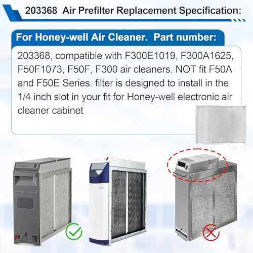 203368 F50F F300 Air Prefilter Replacement for Honeywell, 16'' x 12.5''