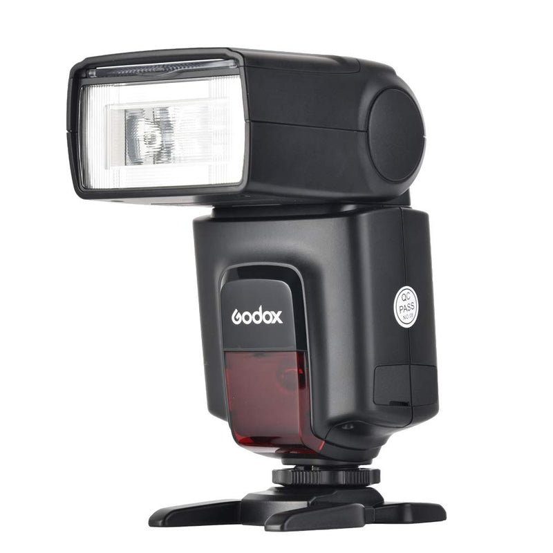 Godox Wireless 433MHz GN38 Camera Flash Speedlite with Built-in Receiver with RT Transmitter Compatible for Canon Nikon Sony Olympus Pentax Fuji DSLR Cameras with Diffuser + Filters