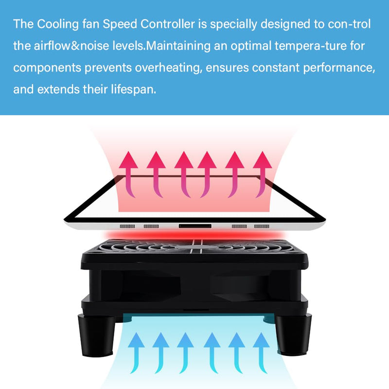 Quiet 120mm Router Fan Cooler with L/M/H 3-Degree Speed Controller, DC 5V USB Powered Cooling Case Fan for Router Modem Receiver DVR PlayStation TV Box 1Pcs 120mm