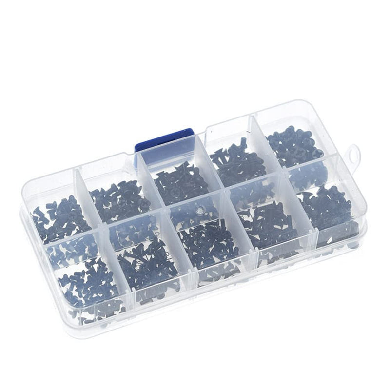 AXK GB819 M2 M2.5 M3 KM Screw Flat Head Phillips Screws Laptop Notebook Screws Set Kit for Computer Small Screw 250Pcs/500Pcs (250) 250