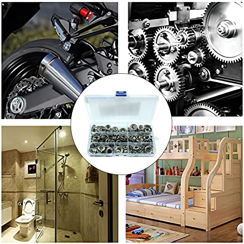 Countersunk Washers Stainless Finish washers #4#6#8#10#12#14#16 304 Stainless Cup Countersunk Finish Washer Finishing Cup Washer Assortment Set 295pcs