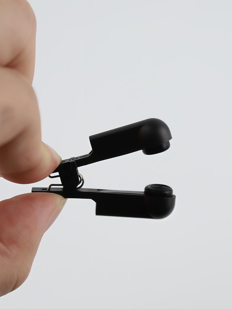 Ear Clip Electrode Rubber Black Compatible for Tens 7000 & Standard Tens Units, Reusable Ear Clip Accessory, 1 Pair