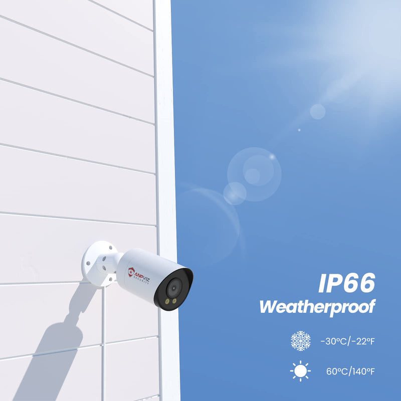Anpviz Bullet Camera for Outdoor Indoor, 2.8MM Lens (8MP) 8MP