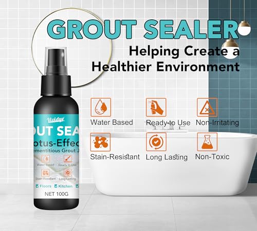 7oz Grout Sealer, 100% Safe Grout Sealant for Shower, Bathroom, Floor, Wall