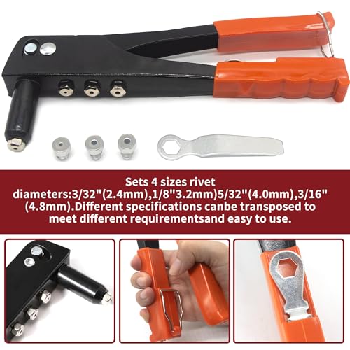 Aluminum Pop Rivets Assortment Kit Blind Rivets for Metal, Furniture, Automotive, Instrument 120 Set