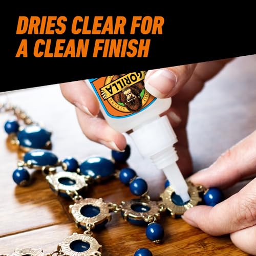 Gorilla Super Glue Value Size, Fast‑Setting Strong Bond, Impact‑Tough Formula Clear, 28 Grams (Pack of 2) 1 Pack 28g (Pack of 2)