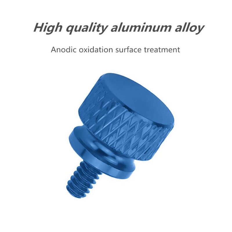 10-pcs Anodized Aluminum Computer Case Thumbscrews (6-32 Thread) for Computer Cover/Power Supply/PCI Slots/Hard Drives DIY Personality Modification & beautification (Sky Blue)
