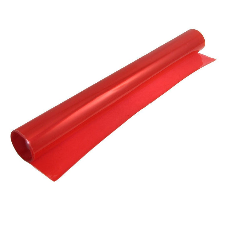 DIYAH 12 X 48 Inches Self Adhesive Headlight, Tail Lights, Fog Lights Tint Vinyl Film (Red) Red