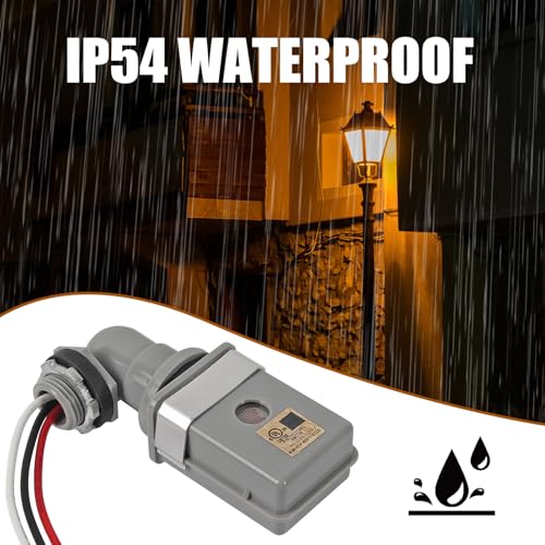 AITRIP 4-Pack Dusk to Dawn Sensor Photoelectric Switch,Photocell Sensor for Outdoor Lights, 120VAC 50/60 Hz Photocell IP54 Waterproof for Yard, Parking Lot and Street