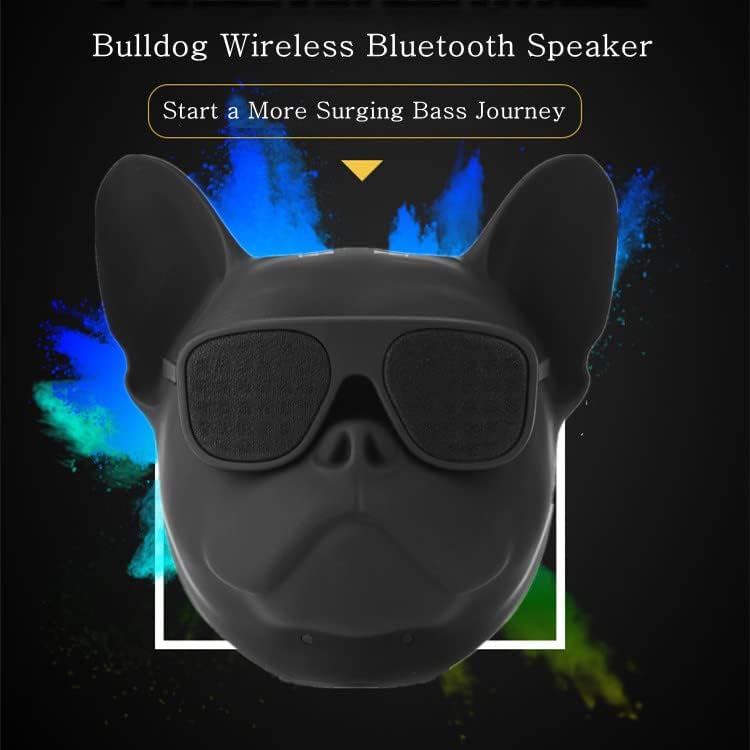 PUSOKEI Wireless French Bulldog Mini Outdoor Portable Speaker with Stereo Super Bass, Personalized Cool Speaker for Home Party, Cafe, Bar