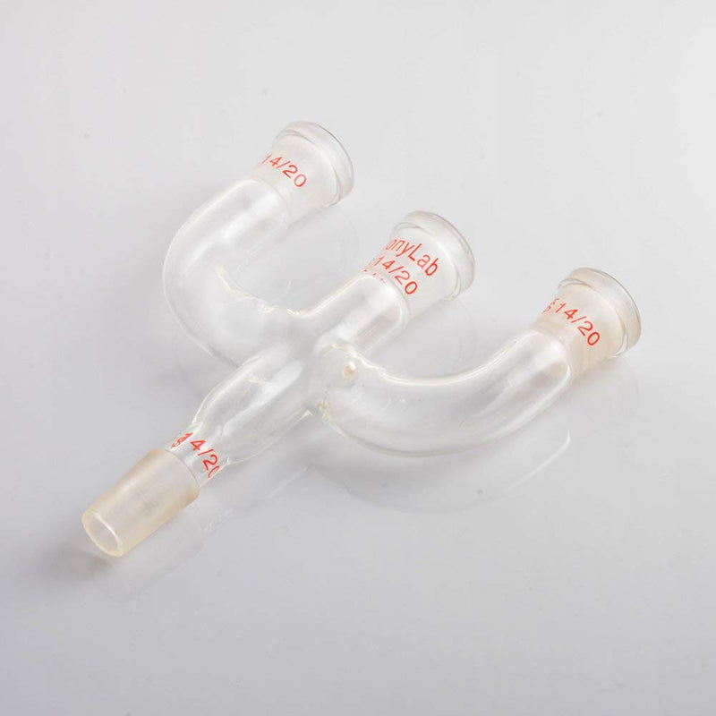 stonylab 4 Way Claisen Distillation Adapter with 14/20 Joints Connecting Adapter Lab Supply