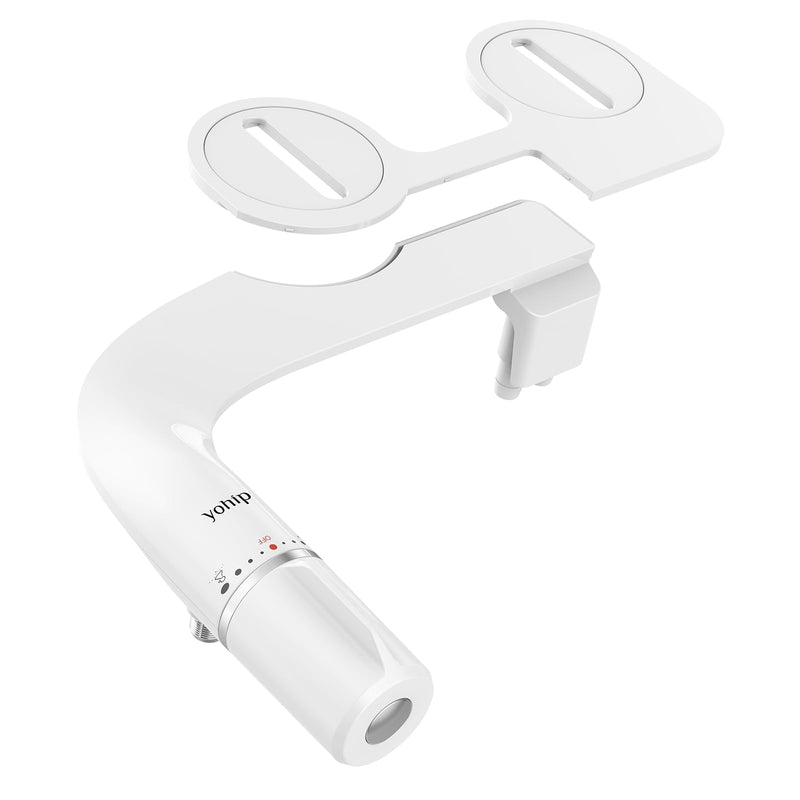 Ultra-Slim Bidet Attachment for Toilet - Dual Nozzle (Feminine & Posterior Wash) | Lead-Free Stainless Steel Valve | Non-Electric Adjustable Water Pressure | 2.48" Slim Fit Standard Toilets