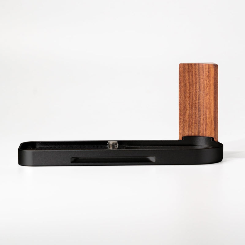 L-Shaped Camera Handle ，Compatible with FUJIFILM Fuji X Half X-HF1 Camera ，Precious Vintage Solid Wood Grip | Handcrafted by Experienced Artisans (Desert Ironwood Black) Desert Ironwood Black