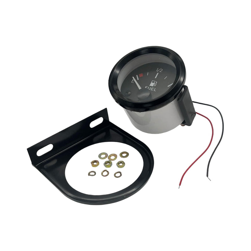 Fuel Level Gauge 2" 52mm E-1/2-F Pointer Universal Fuel Tank Meter with LED Backlight 12V Compatible with Car RV Yacht Boat Motorcycle