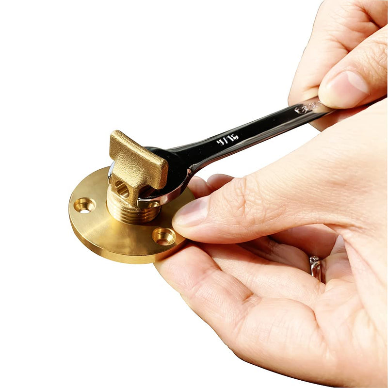Boat Garboard Drain Plug - 1/2" NPT Thread,Solid Brass Drain Plugs commonly Used in Boat Hulls 2pcs