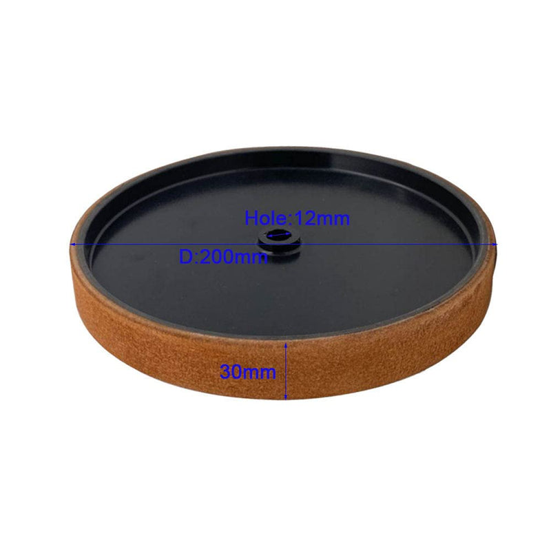 8"Premium Leather Honing Wheel for Sharpening and Polishing Knives 12mm Arbor