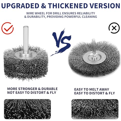 5 Pack 2 Inch Wire Wheel Brush for Drill Attachment 5