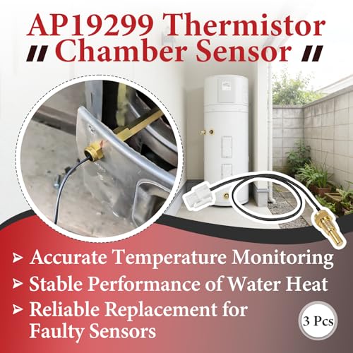 3 Pcs AP19299 Thermistor Chamber Sensor Compatible with Rheem Ultra Low NOx 3