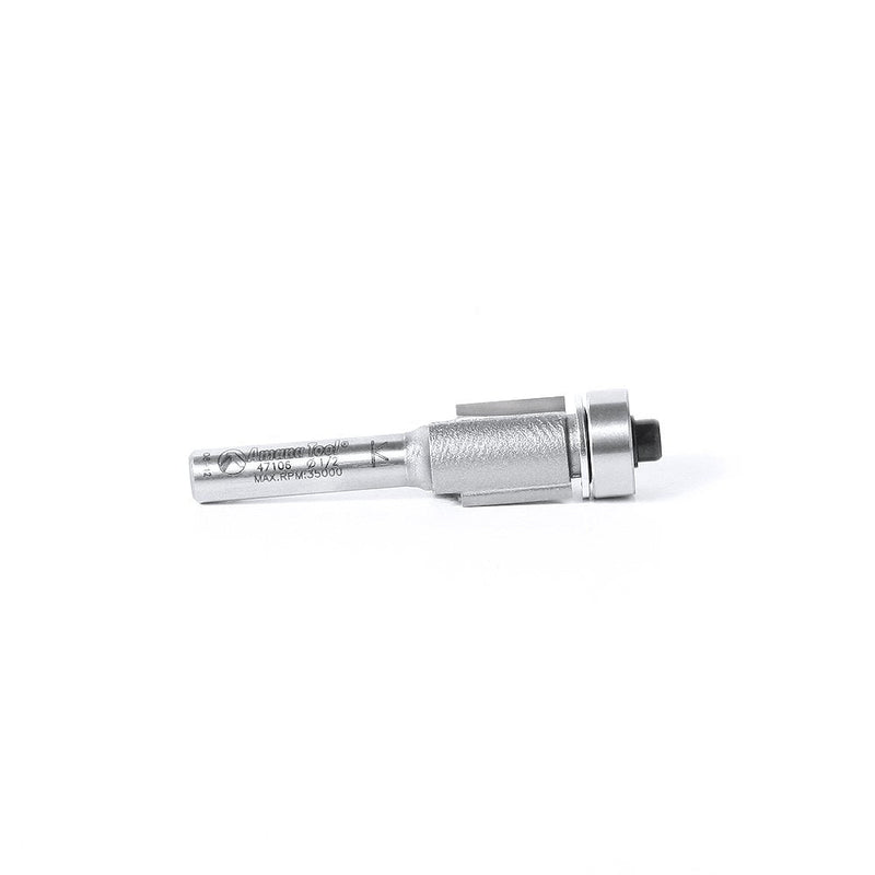 Amana Tool - 47108 Carbide Tipped Flush Trim 1/2 Dia x 1" 2 Shank