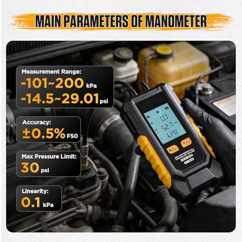 PT503 Manometer Gas Pressure Tester Dual-Port -100 to 300 KPa