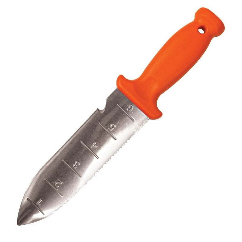 A.M. Leonard Deluxe Soil Knife & Leather Sheath Combo – Hori Hori w/ 6-Inch Stainless Steel Blade