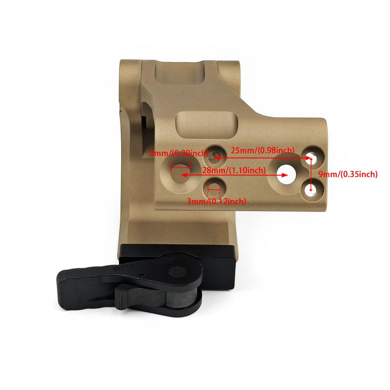 FTC Magnifier Mount with Fast QD Lever with 2.26" Optical Centerline Height,Tactical Flip-to-Center Optics Mount for 20mm Picatinny Rail Mounted,Compatible G33 G43 G45 G23 G30 3X 4X 5X
