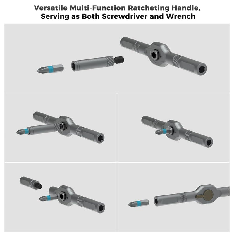  [AUSTRALIA] - 2025 new model 42 in 1 magnetic screwdriver set, DIY ratchet screwdriver set, multi position magnetic drive set with detachable ratchet handle, portable compact repair kit Orange Ratchet