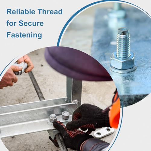 PATIKIL 5 Pcs Fully Threaded Rod, M6 x 400mm 304 Stainless Steel Right Hand Long Thread Bar Studs with Nuts for Pipes Clamps Hangers U-Bolts