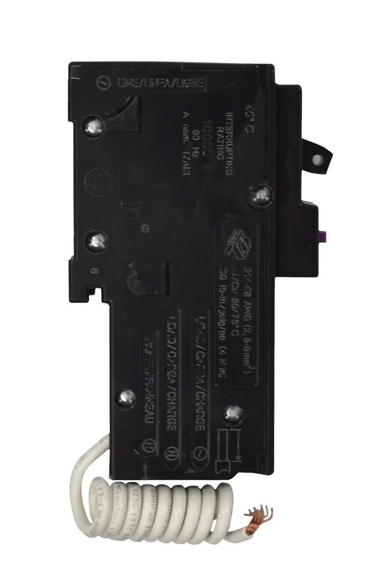 Square D by Schneider Electric Homeline 20 Amp Mini Circuit Breaker, 1 Pole, 120V AC, 10kA Breaking Capacity, Plug in Mount, Combo ARC/Ground Fault, Residential Use (HOM120DFC) 1" format