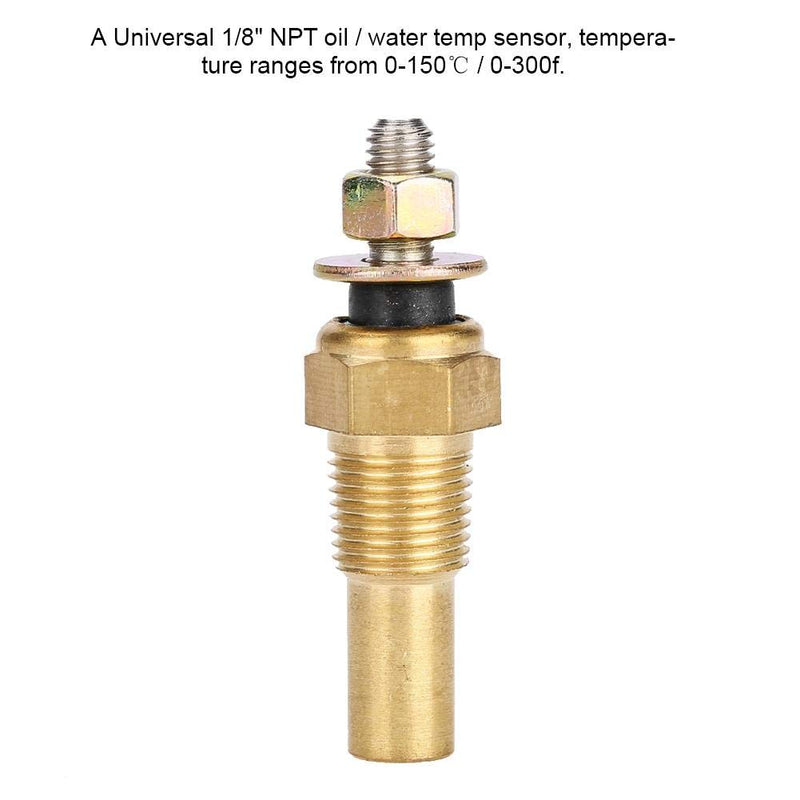 Electrical Temperature Sender, Water/Oil Temp Temperature 1/8 NPT Electrical Sender Transmitter Sending Unit Temp Sensor
