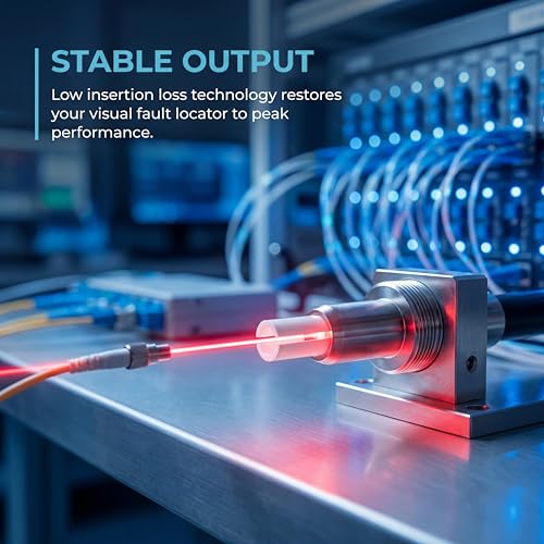 Visual Fault Locator Accessories Kit, 20PCS VFL Replacement Parts (10 Ceramic Sleeves + 10 Metal Tips), Universal Fit for Fiber Optic Visual Fault Locator Pen & Red Light Tester