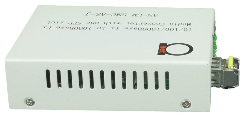 Single Mode LC WDM Single Fiber Bi-Di Gigabit Media Converter - Built-in Fiber Module 20km (12.42 Miles) - to UTP Cat5e Cat6 10/100/1000 RJ-45 - Auto Sensing Gigabit or Fast Ethernet Speed -1 Pair