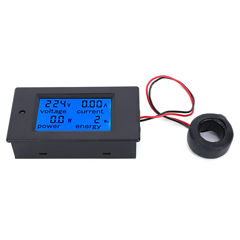 Digital Multifunction Meter, AC 80-260V 100A AC Volt Amp Tester Voltmeter Ammeter Watt Meter, LED Display Digital Current Voltage Power Energy Meter with Overload Alarm Function