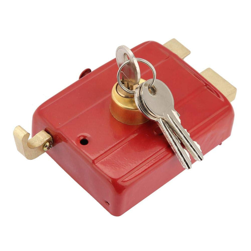Nightlatch Heavy Duty Security Dead Bolt With Keys for Front Door - Red Hanging Hardware Deadbolt Rim Lock