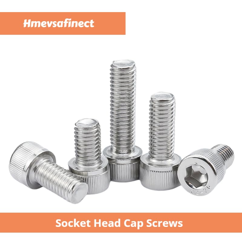 10 Pcs M6 x 35mm Thread Pitch 1 mm Stainless Steel 304 Hex Socket Head Cap Screws Bolts Kit (10 Pack M6 x 35mm) 10 Pack M6 x 35mm