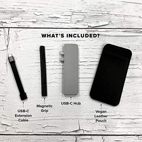 Hyper - New HyperDrive Duo 7-in-2 Hub - USB-C for MacBook Pro/Air - HDMI 4K60Hz HDR, USB-C 40Gbps 100W PD, USB-C 5Gbps 60W PD, MicroSD/SD 3.0 UHS-I 104MB/s, 2 x USB-A 5Gbps - Space Gray