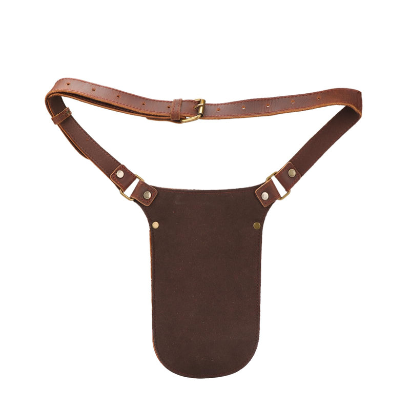 Tourbon Leather Gardening Belt Florist Tool Bag Gardener Holster Waist Pouch Electrician Carpenter Organizer Kit with 4 Pockets Up to 44"", Brown