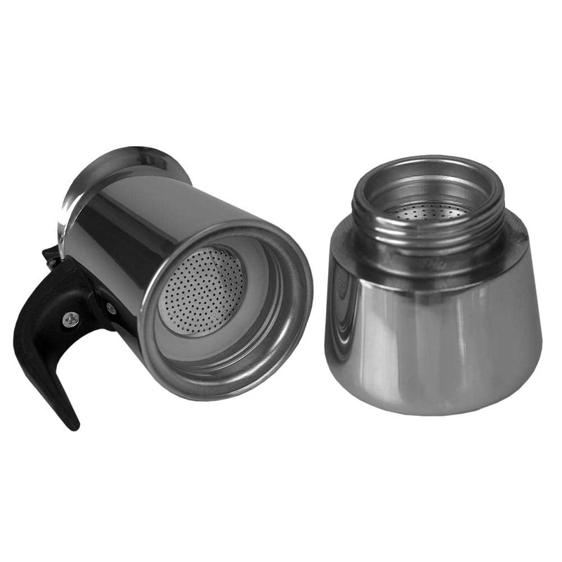 Home Basics EM00248 2 Cup Stainless Steel Espresso Maker, Silver