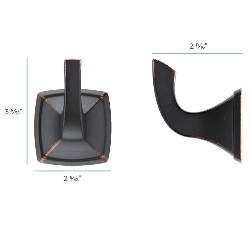 Pfister Bronson Towel Hook, Bathroom Towel Hook, Wall-Mounted, Screw-In, Tuscan Bronze Finish, BRHBS1Y not_applicable