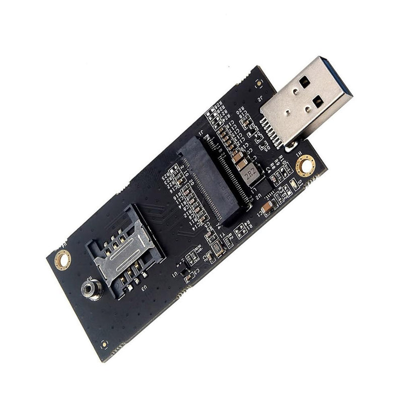 NFHK NGFF M.2 Key-B WWAN to USB 3.0 Adapter Riser Card w SIM Slot for 3G/4G/5G LTE Wireless Module Modem Card B-Key LTE to USB3.0