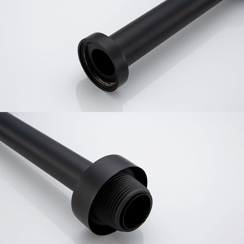 Brass Round Bottle P-Trap 1 1/4, Adjustable Basin Sink Waste Drain Trap Kit, Matte Black P Trap