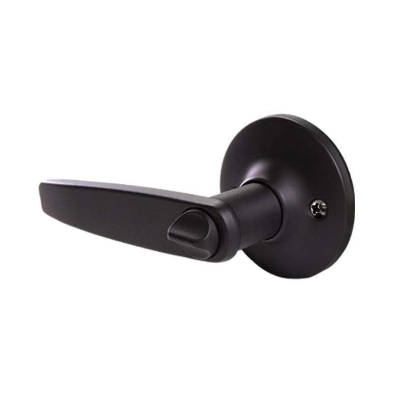 Design House 779140 Delavan Privacy Bed and Bath Door Lever Matte Black Bed & Bath Lock