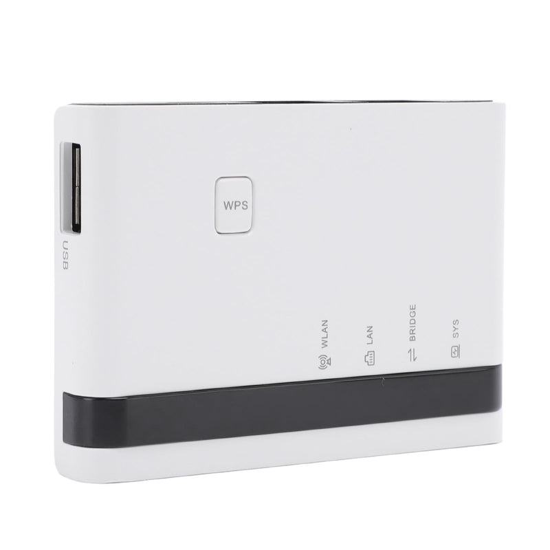 Wireless Print Server with 4 USB Sharing, Multi Mode (Wired / 2.4G WiFi/Standalone), Easy Setup, 100Mbps LAN, Plug and Play for & (White) white