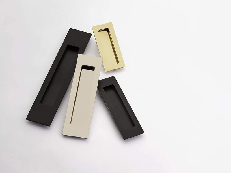 Emtek, Modern Rectangular, Flush Pull, 1-3/4" x 4", Satin Brass