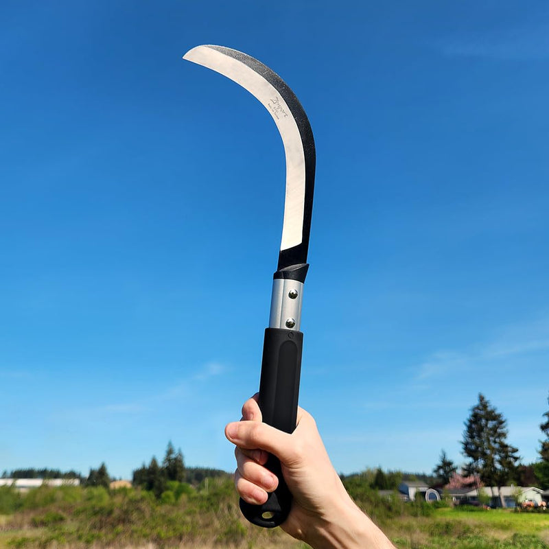 Zenport K310 Brush Clearing Sickle with 9-Inch Carbon Steel Blade and 9-Inch Aluminum Handle - Gardening/Landscaping Hand Sickle with Grip 1